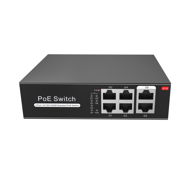 Switch PoE 4 ports PoE + 2 Uplink RJ45