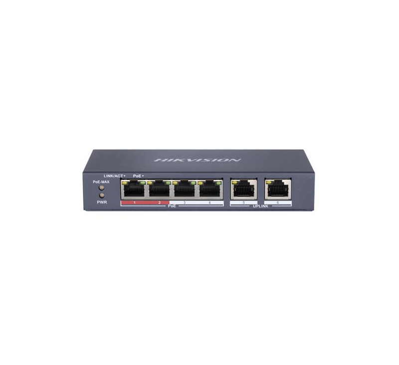 L2 - Unmanaged - 4 10/100M RJ45 PoE ports,