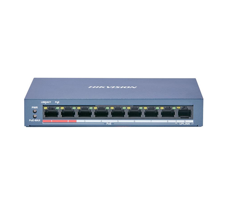 L2 - Unmanaged - 8 10/100M RJ45 PoE ports -