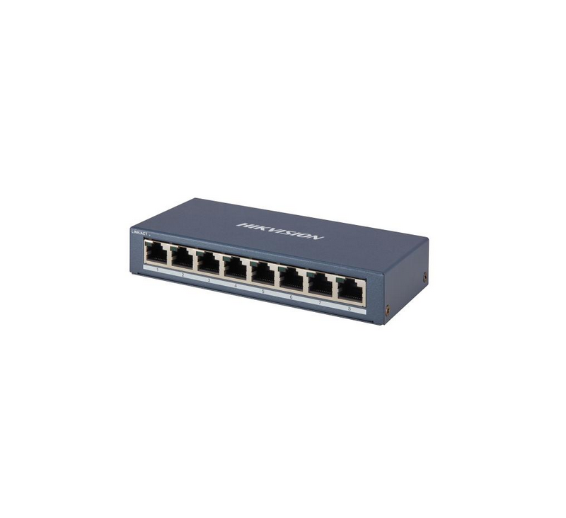 8 Gigabit RJ45 ports - Desktop Steel Case Unmanaged Switch