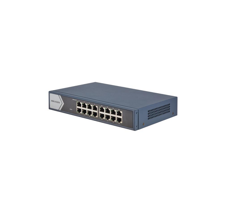 16 Gigabit RJ45 ports - 19-inch Rack-mountable Steel Case Unmanaged Switch