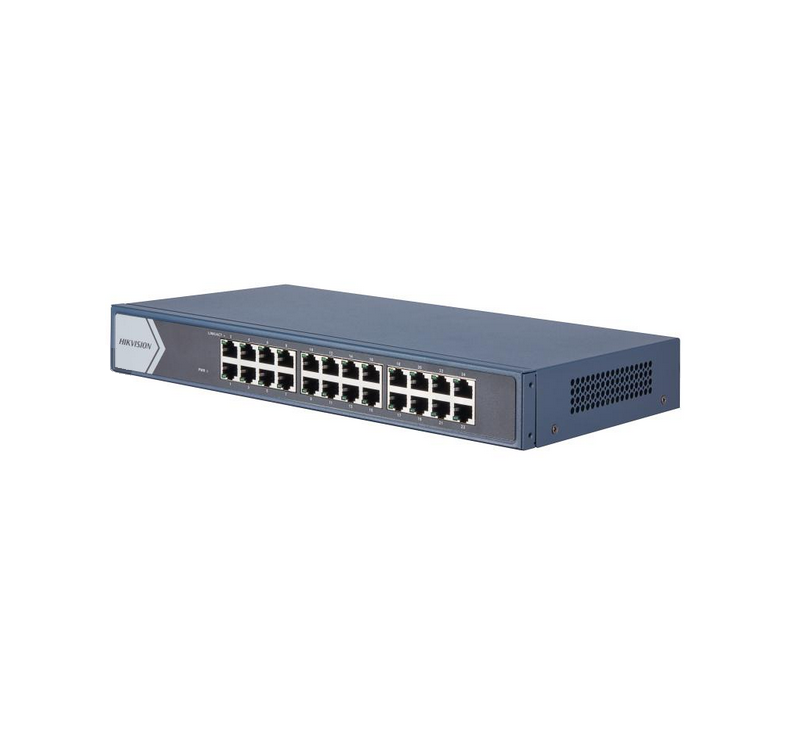 24 Gigabit RJ45 ports - 19-inch Rack-mountable Steel Case Unmanaged Switch